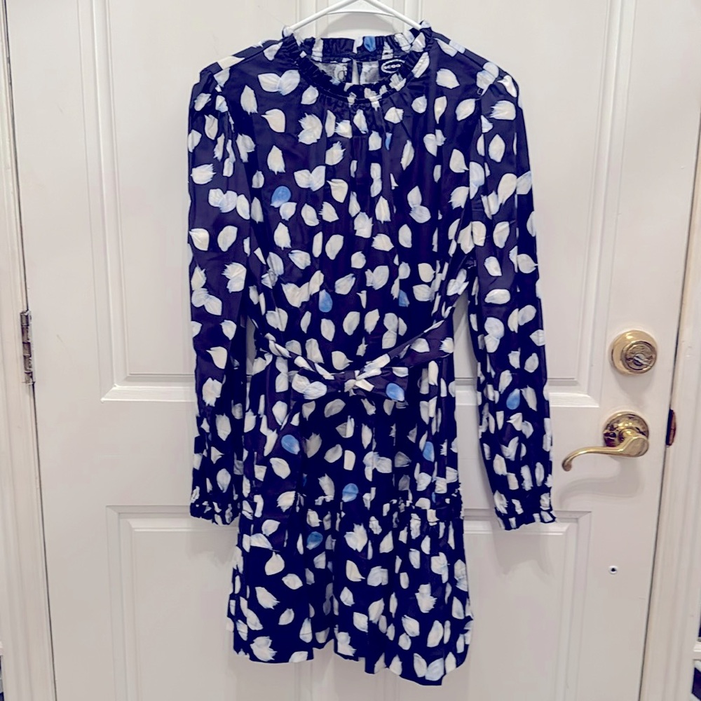 Scoop NYC Blue and White Mini Dress